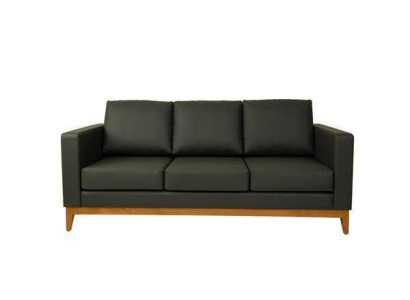 Black Office Sofa Designer 3-Seater Couch Living room 3-seater upholstered sofa